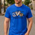 Peace Love Coffee Science Teacher Men's Casual T-Shirt Royal Blue Peace Love Coffee Science Teacher Men's Casual T-Shirt Royal Blue