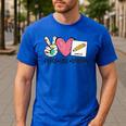 Peace Love Visuals Special Education Teacher Dream Team Men's Casual T-Shirt Royal Blue Peace Love Visuals Special Education Teacher Dream Team Men's Casual T-Shirt Royal Blue