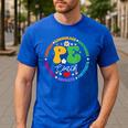 Physical Education PE Instructor Coach Teacher Gym Men's Casual T-Shirt Royal Blue