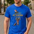 Physical Education Teacher Halloween Costume Witchy Teacher For Men Women Men's Casual T-Shirt Royal Blue