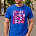 Pink Fourth Grade Era 4th Back To School Grade Teacher Men's Casual T-Shirt Royal Blue