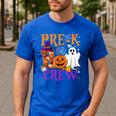 Pre-K Boo Crew Teacher Student Halloween Costume Men's Casual T-Shirt Royal Blue