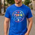 Pre-K Crew 1st Day Of School Preschool Teacher Men's Casual T-Shirt Royal Blue