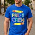 Pre-K Crew PreK Teachers Back To School Men's Casual T-Shirt Royal Blue Pre-K Crew PreK Teachers Back To School Men's Casual T-Shirt Royal Blue