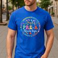 Pre-K Dream Team Back To School Teacher Flower Men's Casual T-Shirt Royal Blue Pre-K Dream Team Back To School Teacher Flower Men's Casual T-Shirt Royal Blue