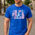 In My Pre K Era Groovy Back To School First Day Teacher Kids Men's Casual T-Shirt Royal Blue In My Pre K Era Groovy Back To School First Day Teacher Kids Men's Casual T-Shirt Royal Blue
