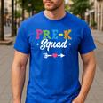 Pre-K Squad Teacher Student Kids Preschool Back To School Men's Casual T-Shirt Royal Blue
