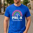 Pre-K Teacher Cute Pre Kindergarten For Teachers Rainbow For Men Women Kids Men's Casual T-Shirt Royal Blue
