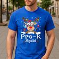 Pre-k Teacher Squad Reindeer Teacher Christmas Men's Casual T-Shirt Royal Blue