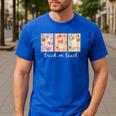 Preppy Goose Teacher Trick Or Teach Halloween Teacher Goose Men's Casual T-Shirt Royal Blue Preppy Goose Teacher Trick Or Teach Halloween Teacher Goose Men's Casual T-Shirt Royal Blue