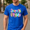 Preppy Seventh Grade Back To School 7th Grade Teachers Girls Men's Casual T-Shirt Royal Blue Preppy Seventh Grade Back To School 7th Grade Teachers Girls Men's Casual T-Shirt Royal Blue