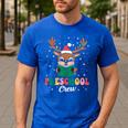 Preschool Crew Xmas Reindeer Teacher Student Christmas Men's Casual T-Shirt Royal Blue Preschool Crew Xmas Reindeer Teacher Student Christmas Men's Casual T-Shirt Royal Blue