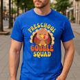 Preschool Gobble Squad Cute Turkey Thanksgiving Teacher Men's Casual T-Shirt Royal Blue Preschool Gobble Squad Cute Turkey Thanksgiving Teacher Men's Casual T-Shirt Royal Blue