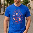 Preschool Pre-K Is My Jam Strawberry Girl Teacher Kids Men's Casual T-Shirt Royal Blue Preschool Pre-K Is My Jam Strawberry Girl Teacher Kids Men's Casual T-Shirt Royal Blue