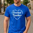 Preschool Teacher Heart Word Cloud Men's Casual T-Shirt Royal Blue Preschool Teacher Heart Word Cloud Men's Casual T-Shirt Royal Blue
