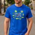 Progress Over Perfection Frog Back To School Teacher Men's Casual T-Shirt Royal Blue Progress Over Perfection Frog Back To School Teacher Men's Casual T-Shirt Royal Blue