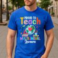 Proud To Teach Multilingual Learner ESL English Teacher Men's Casual T-Shirt Royal Blue