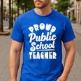Public School Teacher Vintage Public Education Pride Men's Casual T-Shirt Royal Blue