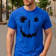 Pumpkin Artist Halloween Art Teacher Men's Casual T-Shirt Royal Blue