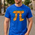 Pumpkin Pi Math Teacher Halloween Costume Geometry Men's Casual T-Shirt Royal Blue Pumpkin Pi Math Teacher Halloween Costume Geometry Men's Casual T-Shirt Royal Blue