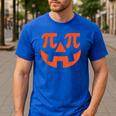 Pumpkin Pi Pie Math Thanksgiving Science Teacher Men's Casual T-Shirt Royal Blue