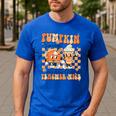 Pumpkin Spice Makes The Teacher Nice Teacher Graduation Men's Casual T-Shirt Royal Blue