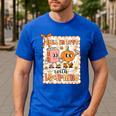 Pumpkin Teacher Preppy Fall In Love With Learning Autumn Men's Casual T-Shirt Royal Blue