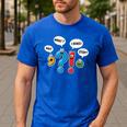 Punctuation Marks Wait What I Agree Stop English Teacher Men's Casual T-Shirt Royal Blue