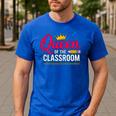 Queen Of The Classroom Teacher Men's Casual T-Shirt Royal Blue Queen Of The Classroom Teacher Men's Casual T-Shirt Royal Blue