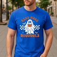 Read More Books Cute Ghost Reading Book Teacher Halloween Men's Casual T-Shirt Royal Blue Read More Books Cute Ghost Reading Book Teacher Halloween Men's Casual T-Shirt Royal Blue