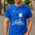 Read In Peace Skeleton Halloween Book Reading Spooky Teacher Men's Casual T-Shirt Royal Blue Read In Peace Skeleton Halloween Book Reading Spooky Teacher Men's Casual T-Shirt Royal Blue