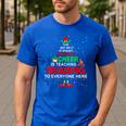 Reading Teacher Christmas Shirt Elf Christmas Cheer For Men Women Men's Casual T-Shirt Royal Blue Reading Teacher Christmas Shirt Elf Christmas Cheer For Men Women Men's Casual T-Shirt Royal Blue