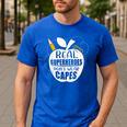 Real Superheroes Wear No Capes Teacher Design Teach Men's Casual T-Shirt Royal Blue