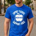 Red For Ed 2019 Support Teachers Support Kids Teacher Men's Casual T-Shirt Royal Blue Red For Ed 2019 Support Teachers Support Kids Teacher Men's Casual T-Shirt Royal Blue