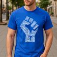 Redfored Shirt Red For Ed Protest Teachers Fist Men's Casual T-Shirt Royal Blue Redfored Shirt Red For Ed Protest Teachers Fist Men's Casual T-Shirt Royal Blue