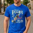 There's Room On My Broom For You Too Teacher Halloween Men's Casual T-Shirt Royal Blue