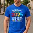 Retirement Class Of 2025 Teacher Countdown Loading Teacher Men's Casual T-Shirt Royal Blue