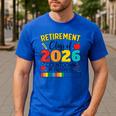 Retirement Class Of 2026 Countdown In Progress Teacher Men's Casual T-Shirt Royal Blue
