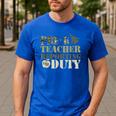 Retro Back To School Women Old Camo Pre-K Teacher Men's Casual T-Shirt Royal Blue Retro Back To School Women Old Camo Pre-K Teacher Men's Casual T-Shirt Royal Blue