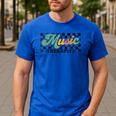 Retro Checkered Music Therapist Squad Music Therapy Teacher For Men Women Men's Casual T-Shirt Royal Blue Retro Checkered Music Therapist Squad Music Therapy Teacher For Men Women Men's Casual T-Shirt Royal Blue
