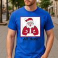 Retro All Done Christmas Special Ed Teacher Team Santa Women Men's Casual T-Shirt Royal Blue Retro All Done Christmas Special Ed Teacher Team Santa Women Men's Casual T-Shirt Royal Blue