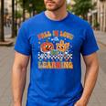 Retro Fall In Love With Learning Autumn Pumpkin Teachers Men's Casual T-Shirt Royal Blue Retro Fall In Love With Learning Autumn Pumpkin Teachers Men's Casual T-Shirt Royal Blue