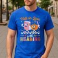 Retro Fall In Love With Learning Pumpkin Autumn Teacher Men's Casual T-Shirt Royal Blue Retro Fall In Love With Learning Pumpkin Autumn Teacher Men's Casual T-Shirt Royal Blue