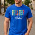 Retro Field Trip Vibes Vintage Field Trip Vibes Teacher Kids Men's Casual T-Shirt Royal Blue Retro Field Trip Vibes Vintage Field Trip Vibes Teacher Kids Men's Casual T-Shirt Royal Blue