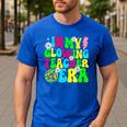 Retro Groovy In My Glowing Teacher Era Happy Teacher's Day Men's Casual T-Shirt Royal Blue Retro Groovy In My Glowing Teacher Era Happy Teacher's Day Men's Casual T-Shirt Royal Blue