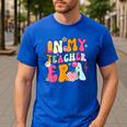 Retro Groovy In My Teaching Era Best Teacher Appreciation Men's Casual T-Shirt Royal Blue Retro Groovy In My Teaching Era Best Teacher Appreciation Men's Casual T-Shirt Royal Blue