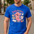 Retro Howdy Partners Cowgirl Cowboy Teacher Back To School Men's Casual T-Shirt Royal Blue Retro Howdy Partners Cowgirl Cowboy Teacher Back To School Men's Casual T-Shirt Royal Blue
