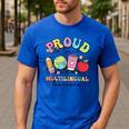 Retro Proud To Teach Multilingual Learners English Teacher Men's Casual T-Shirt Royal Blue Retro Proud To Teach Multilingual Learners English Teacher Men's Casual T-Shirt Royal Blue