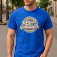 Retro School Counselor Back To School Teacher Squad Crew Men's Casual T-Shirt Royal Blue