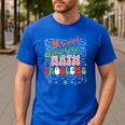 Retro Sleighing Math Problems Santa Math Teacher Christmas Men's Casual T-Shirt Royal Blue Retro Sleighing Math Problems Santa Math Teacher Christmas Men's Casual T-Shirt Royal Blue